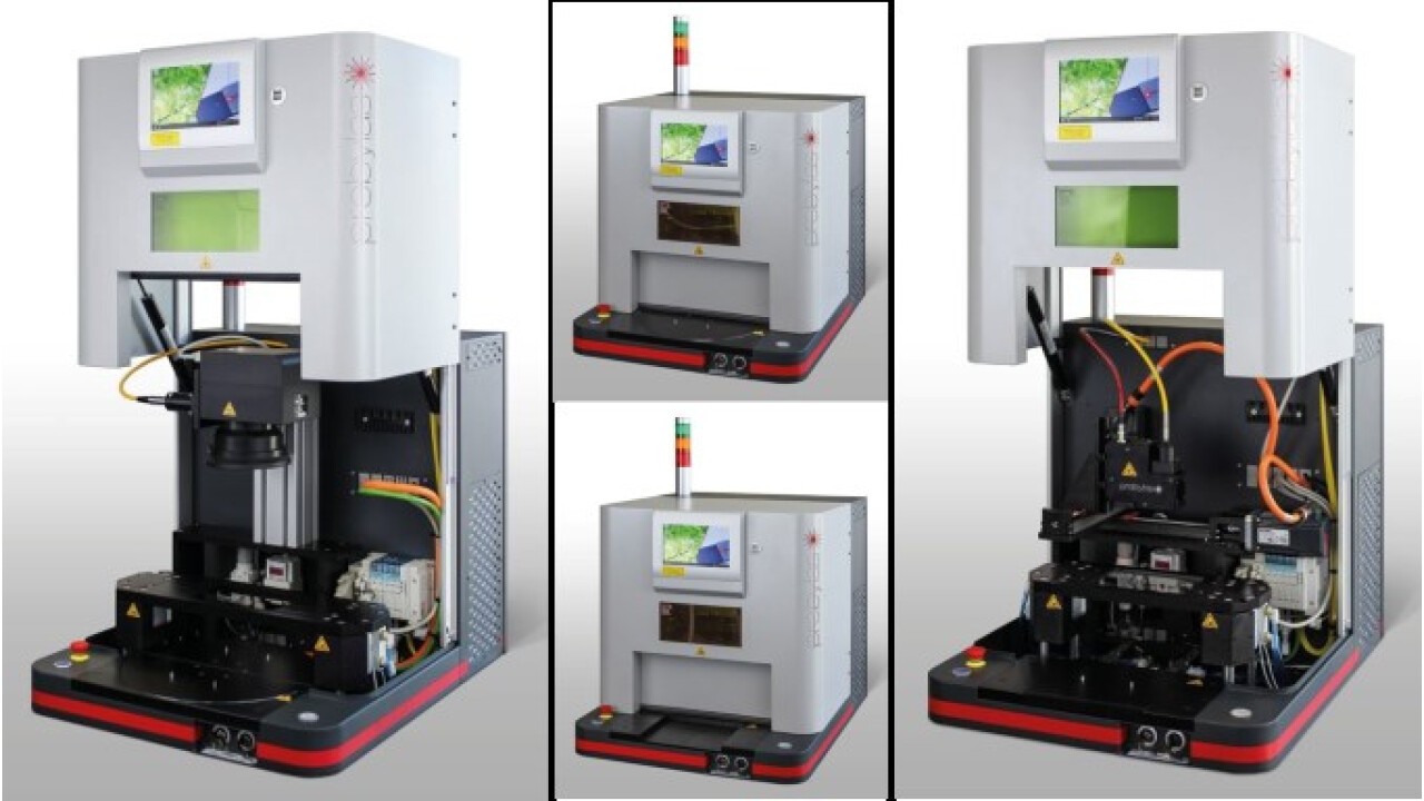 Kompaktes modulares Turnkey S um kleinere Bauteile bis 150x100 mm zu schweissen. 