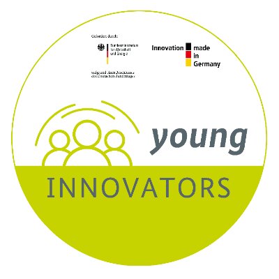 Logo Gemeinschaftsstand Young Innovators, NürnbergMesse Startup-Hub