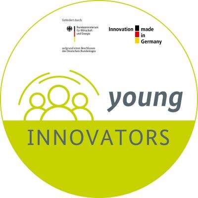 Logo Gemeinschaftsstand Young Innovators, NürnbergMesse Startup-Hub
